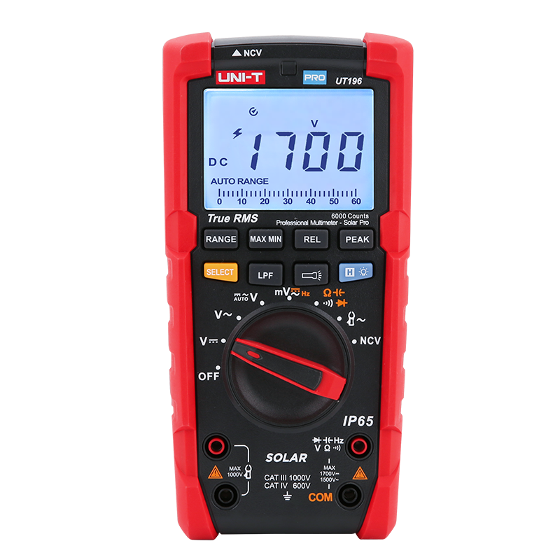 UT196 1700V直流/1500V交流電壓 光伏專業(yè)數(shù)字萬(wàn)用表產(chǎn)品概述