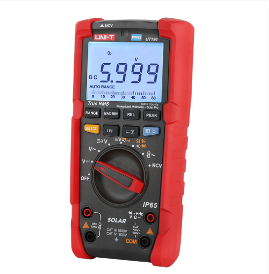 UT196 1700V直流/1500V交流電壓 光伏專業(yè)數(shù)字萬用表